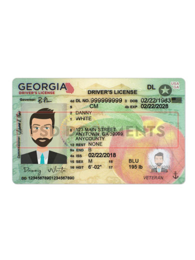 Backside Copy of Georgia DL Card Template