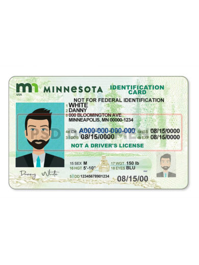 Frontside Copy of Minnesota Identification Card Template
