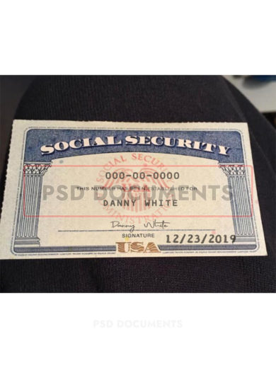 social security card template