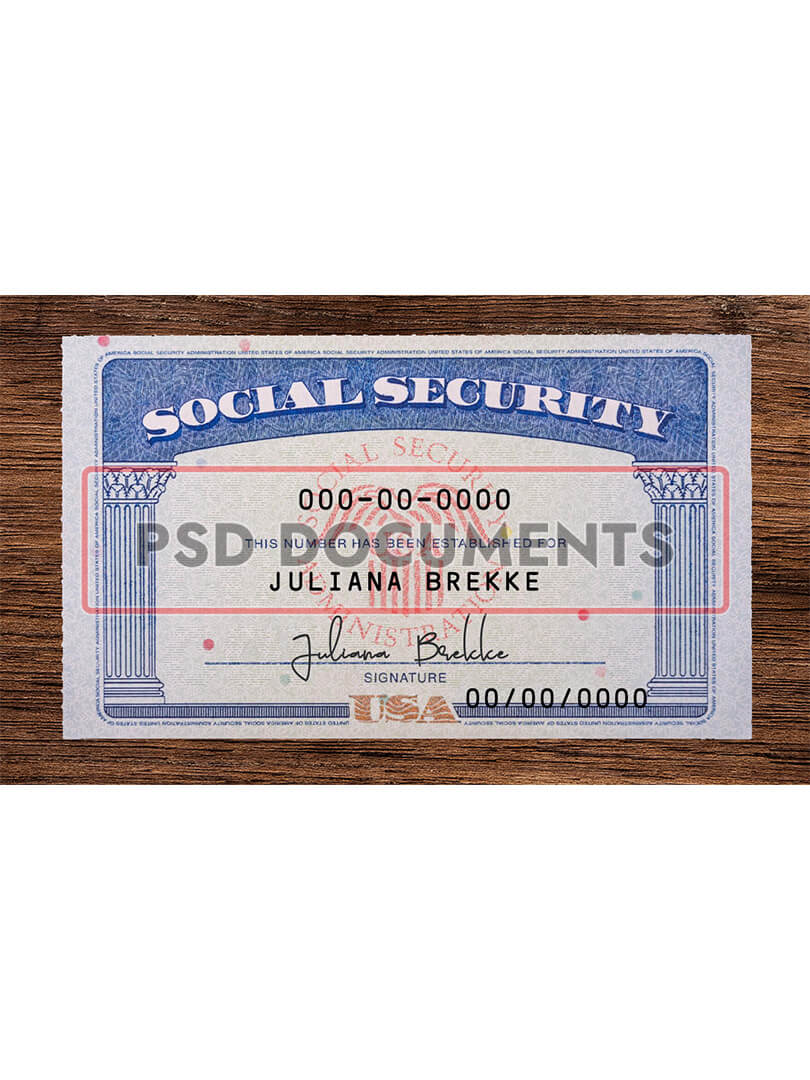 social security card template