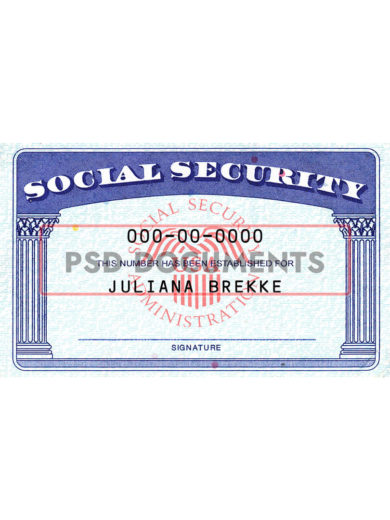 social security card template