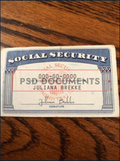 social security card template