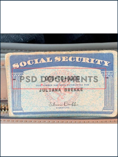 social security card template