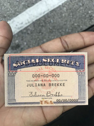 social security card template