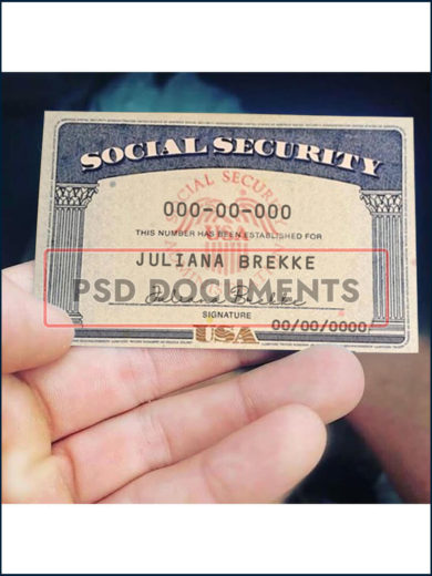 social security card template