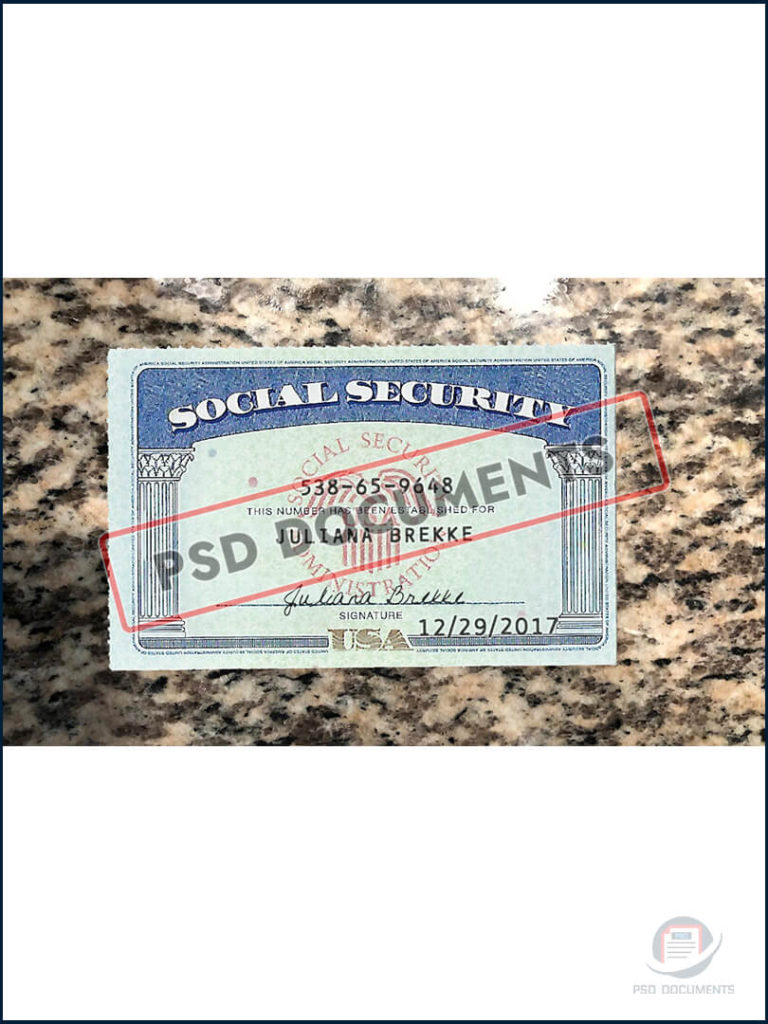Social Security Card Document Example social security card template 20 | PSD Documents