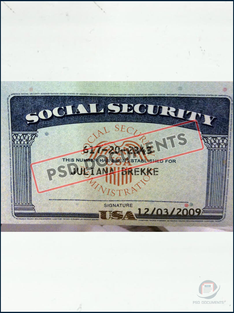 social security card template