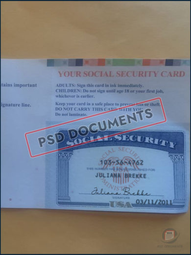 social security card template