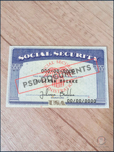 social security card template