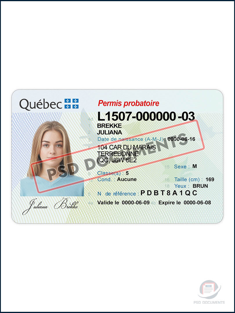 Quebec Driver License