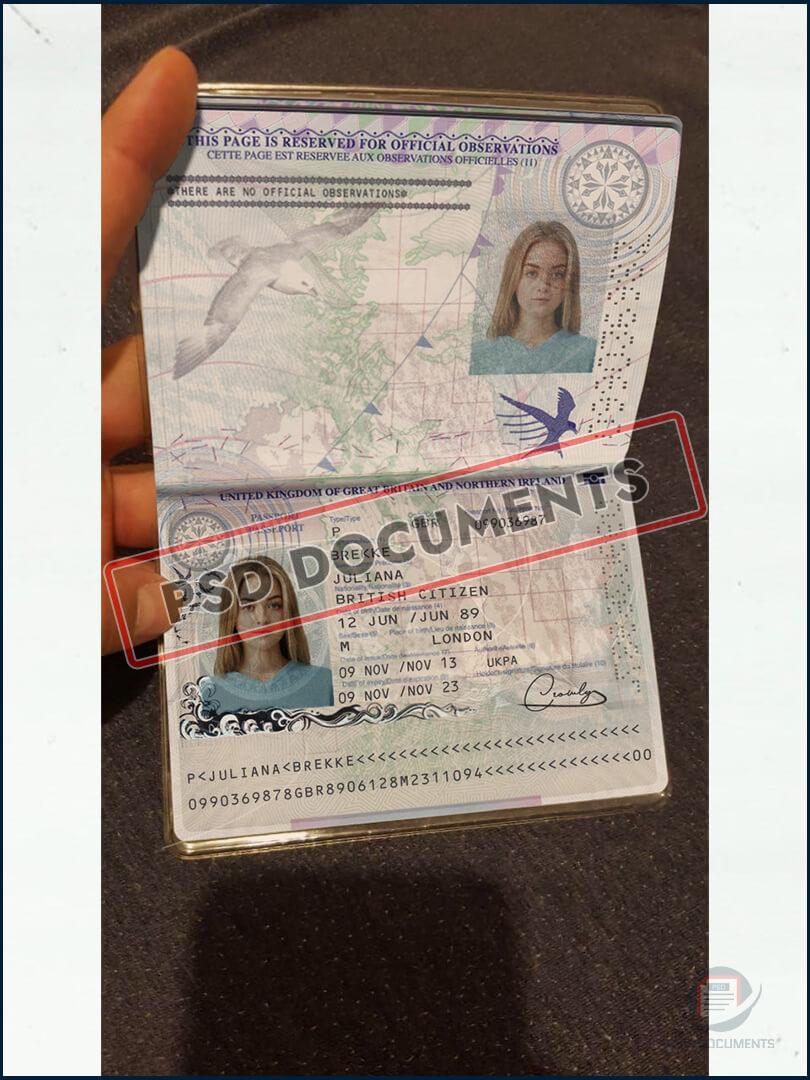 UK Hand Passport
