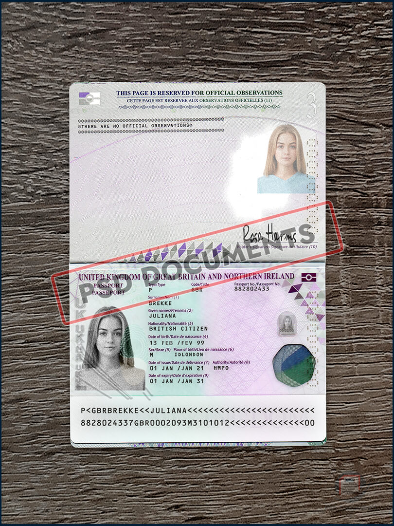 United Kingdom Passport Template New 3 PsdDocuments United Kingdom Passport PSD Template 1